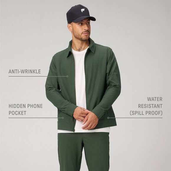 Fabletics Don Cruiser Jacket Pine Shadow Green Men's Size XL - Picture 3 of 16